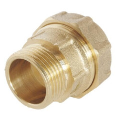 SOMATHERM FOR YOU, Raccord Droit Laiton Serrage Extérieur pour Tube PE Ø20 mm - Mâle 1/2" - Étanchéité Optimale - Pression 20 ba