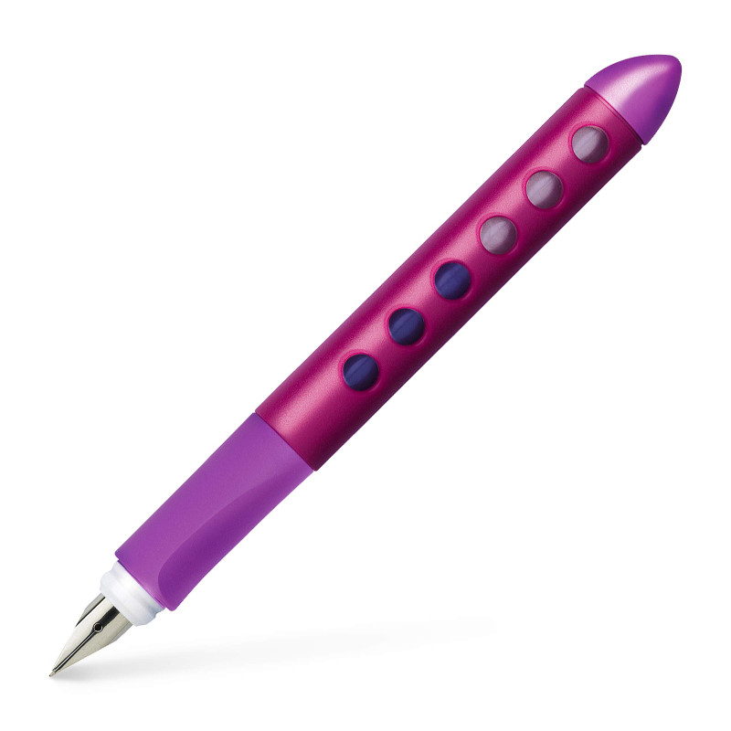 FABER-CASTELL 149848 - Stylo à plume Scribolino, pour gauchers, plume L, mûre, 1 pièce FABER-CASTELL 149848 - Stylo à plume Scribolino, pour gauchers, plume L, mûre, 1 pièce