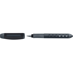 FABER-CASTELL 149861 - Stylo plume scolaire Scribolino pour gauchers, plume L, noir, 1 pièce