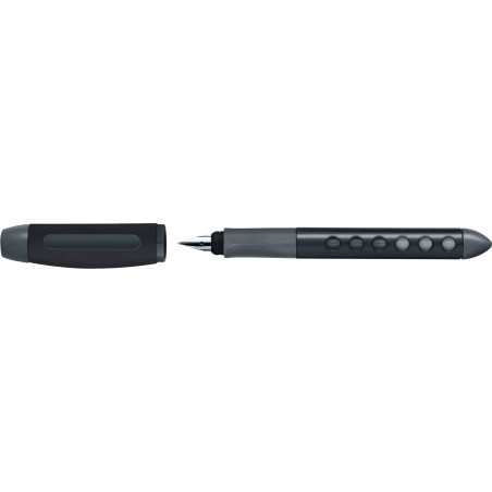 FABER-CASTELL 149861 - Stylo plume scolaire Scribolino pour gauchers, plume L, noir, 1 pièce