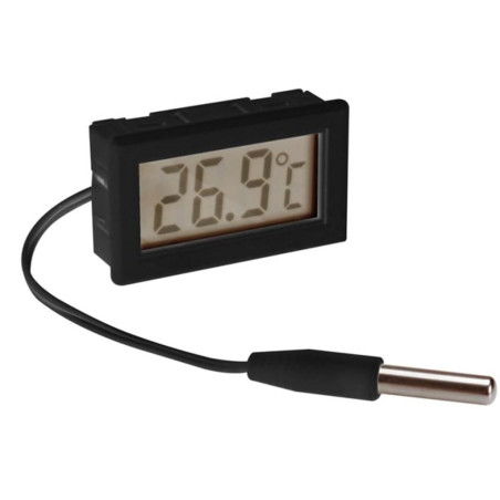 Velleman Thermomètre numérique encastrable, grand affichage, boîtier ABS, -50-100 °C, facile à lire