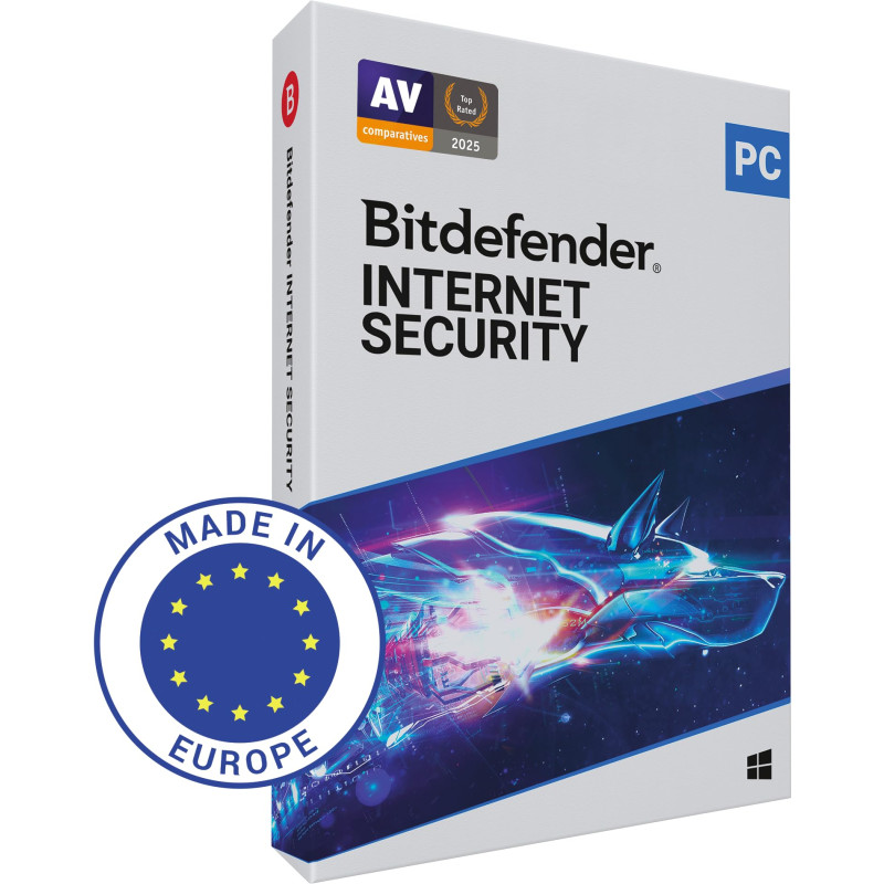 Bitdefender Internet Security 2026 | 1 Appareil | 1 An | PC | Code d'activation envoyé par courrier postal Bitdefender Internet Security 2026 | 1 Appareil | 1 An | PC | Code d'activation envoyé par courrier postal