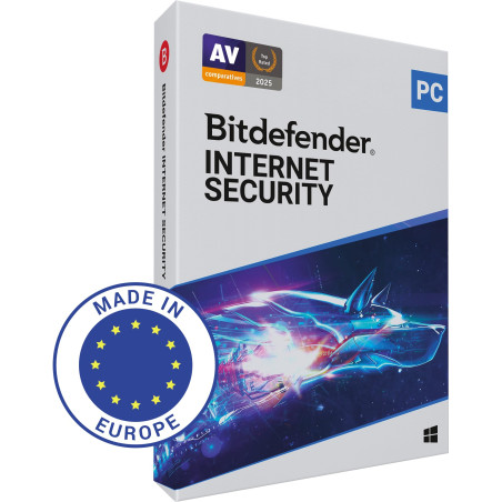 Bitdefender Internet Security 2026 | 1 Appareil | 1 An | PC | Code d'activation envoyé par courrier postal
