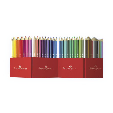 FABER-CASTELL 111260 - Set de crayons de couleur Castle, 60 pièces, hexagonaux, incassables, pour enfants et adultes