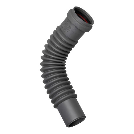 Wirquin 79021011 Raccord wc souple magicoude M/F D50, à emboîter (push-fit) pour évacuation, gris