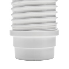 Wirquin RWC1090 Pipe wc Soupless flexible, longue ajustement 275 à 525 mm, à coller pour évacuation toilette, blanc