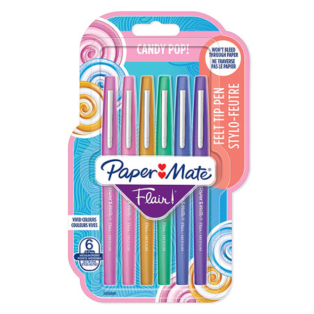 Stylos feutres Paper Mate Flair | Feutres de coloriage sans fuite à pointe moyenne (0,7 mm) | Idéal pour écrirecoloriage (adulte