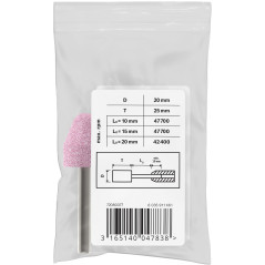 Bosch 1x Coffret de meules sur tige PRO Steel pour meuleuses droites, emmanchement cylindrique (pour Acier, Fonte, Ø 20 mm, Prof