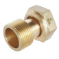 SOMATHERM FOR YOU, Raccord 2 pièces en laiton brossé pour compteur, écrou tournant 20/27, mâle 15/21, idéal pour installation si SOMATHERM FOR YOU, Raccord 2 pièces en laiton brossé pour compteur, écrou tournant 20/27, mâle 15/21, idéal pour installation si