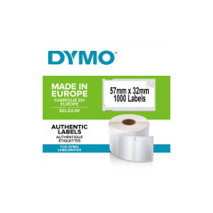 DYMO LW étiquettes autocollantes authentiques pour dossier suspendu | 32 mm x 57 mm | rouleau de 1000 étiquettes faciles à décol