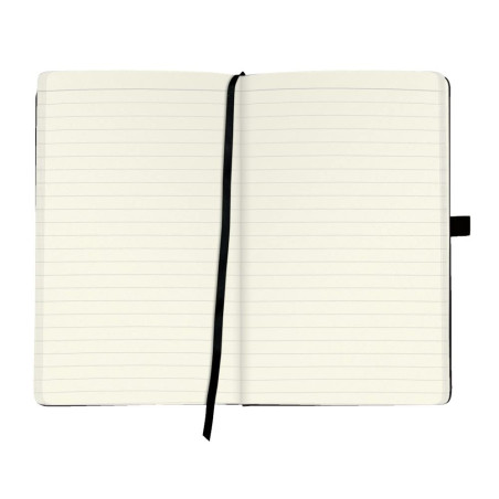 Herlitz My Book Carnet de notes A5 feuilles lignées avec Carnet à couverture rigide avec ruban et Passant à stylo-Noir