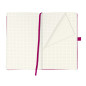 Herlitz Carnet à couverture rigide avec ruban et passant à stylo Papier quadrillé A5 Framboise Herlitz Carnet à couverture rigide avec ruban et passant à stylo Papier quadrillé A5 Framboise