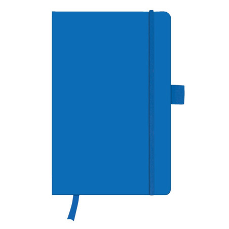 Herlitz Carnet à couverture rigide avec ruban et passant à stylo Papier blanc A5 Bleu, Format A5