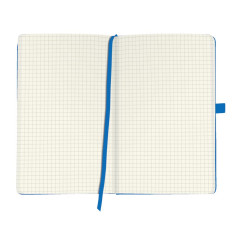 Herlitz Carnet à couverture rigide avec ruban et passant à stylo Papier blanc A5 Bleu, Format A5