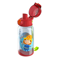 HABA - Gourde Pompier pour enfant - Bouteille solide 400 Ml - Légère - Ouverture facile et sécurisée - 304485
