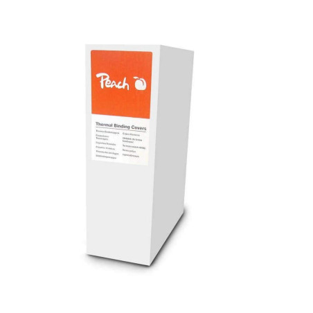 Peach PBT406-02 Lot de 100 couvertures thermiques pour classeur Blanc 15 feuilles A4 80 g/m²