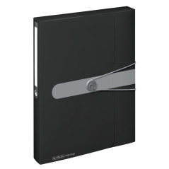 Herlitz Porte-documents en Polypropylène, A4 Dos 4 cm, Noir
