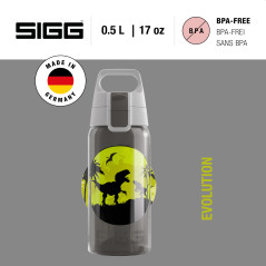 Sigg - Gourde Enfant - Viva One Dino - Convient Aux Boissons Gazeuses - Étanche - Lavable Au Lave-Vaisselle - Sans BPA - Pour Éc