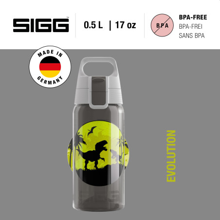 Sigg - Gourde Enfant - Viva One Dino - Convient Aux Boissons Gazeuses - Étanche - Lavable Au Lave-Vaisselle - Sans BPA - Pour Éc