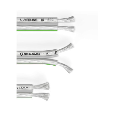 Oehlbach 180 Câble HP 2x1,50 mm² 10m Argent