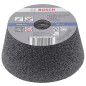 Bosch Accessories Meule Boisseau Conique pour PierrE/Béton, 24 Grain, 90mm - 110mm Diamètre, 55mm Hauteur Gris Bosch Accessories Meule Boisseau Conique pour PierrE/Béton, 24 Grain, 90mm - 110mm Diamètre, 55mm Hauteur Gris