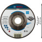 Bosch 1x Disque abrasif PRO Metal Longlife pour petite meuleuse angulaire et alésage 22,23 mm (pour Acier, Ø 125 mm, Professiona Bosch 1x Disque abrasif PRO Metal Longlife pour petite meuleuse angulaire et alésage 22,23 mm (pour Acier, Ø 125 mm, Professiona