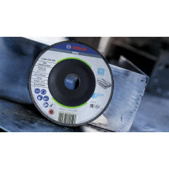 Bosch 1x Disque abrasif PRO Stainless Steel Longlife pour petite meuleuse angulaire et alésage 22,23 mm (pour Acier inoxydable, 