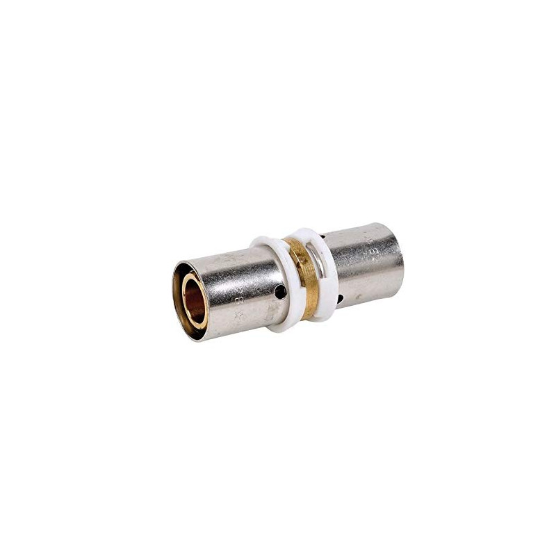 DIPRA - Raccord PER à sertir manchon égal Ø20 mm - raccord droit pour tube PER - plomberie DIPRA - Raccord PER à sertir manchon égal Ø20 mm - raccord droit pour tube PER - plomberie