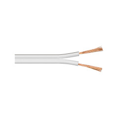 Wentronic Câble enceinte Profil bobine 2 x 0,75 100 m Blanc (Import Allemagne)