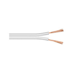 Wentronic Câble enceinte Profil bobine 2 x 0,75 100 m Blanc (Import Allemagne)