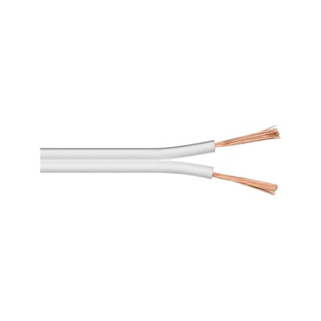 Wentronic Câble enceinte Profil bobine 2 x 0,75 100 m Blanc (Import Allemagne)