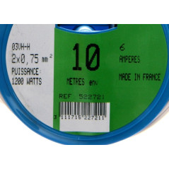 Profiplast PRP522721 Couronne de câble 10 m ho3vhh 2 x 0,75 mm Blanc