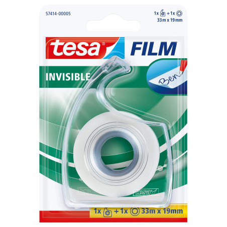 Tesa - 57414-00005-02 - Dérouleur avec Rouleau - 33 m:19 mm - Matt invisible