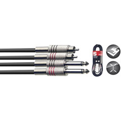 Stagg STC6PCM Câble audio RCAM-Plug 6 m Noir