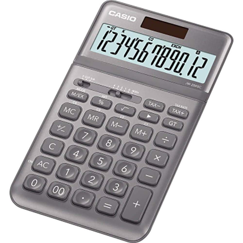 Casio JW-200SC-GY - Calculatrice de Bureau, 1,1 x 10,9 x 18,4, Couleur Argent Casio JW-200SC-GY - Calculatrice de Bureau, 1,1 x 10,9 x 18,4, Couleur Argent