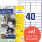Avery Dennison 6126 Étiquettes universelles Blanc 48,5 x 225,4 mm 10 feuilles (Import Allemagne) Avery Dennison 6126 Étiquettes universelles Blanc 48,5 x 225,4 mm 10 feuilles (Import Allemagne)