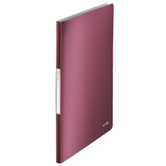Leitz Reliure Protège-Documents A4, 20 Pochettes, 40 Pages, Pochettes Transparentes, Grenat, Style, 39580028