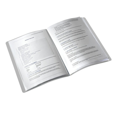 Leitz Reliure Protège-Documents A4, 20 Pochettes, 40 Pages, Pochettes Transparentes, Grenat, Style, 39580028