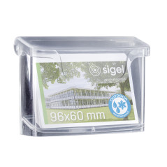 SIGEL LH326 Porte-cartes de visite pour l extérieur p. 60 cartes, cristal clair, 2,0 mm, matériau acrylique
