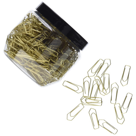 Wedo 90115040053 Trombones métal 26 mm, 400 dans boîte pratique, laiton