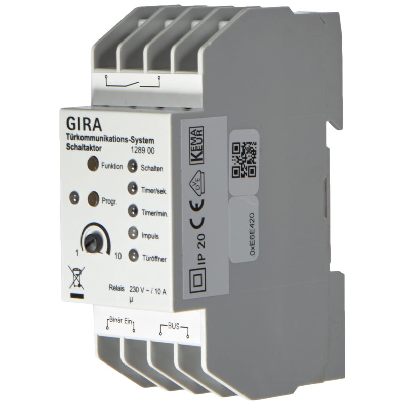 Gira 128900 Actionneur de commutation de communication de porte Gira 128900 Actionneur de commutation de communication de porte