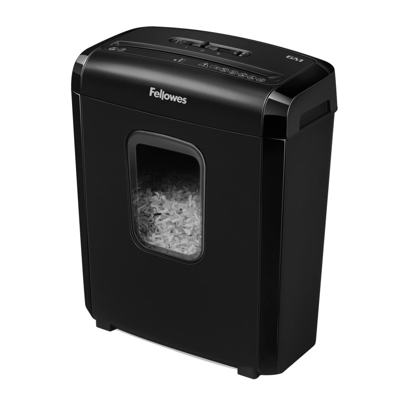 Fellowes Destructeur De Documents Powershred 6M, Destructeur De Documents Papier Coupe Mini-Cut, Sécurité DIN P-4, 6 Feuilles, A Fellowes Destructeur De Documents Powershred 6M, Destructeur De Documents Papier Coupe Mini-Cut, Sécurité DIN P-4, 6 Feuilles, A