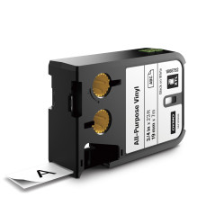 Dymo XTL Cassette d'étiquettes multi usage en vinyle 19 mm x 7 m Noir sur Blanc