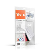 Peach Couvertures Plastique Transparentes, incolore, 0.18mm, A4, 25 Feuilles