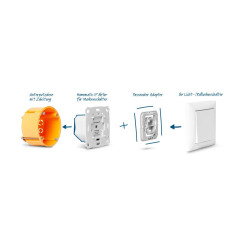 eQ-3 103091A1 Gira 55 Lot de 20 adaptateurs