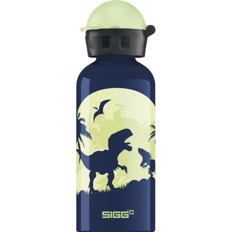 Sigg - Gourde Enfant En Aluminium + Bouchon Phophorescent - KBT Glow Moon Dinos - Pour l'École et le Sport - Étanche & Légère - Sigg - Gourde Enfant En Aluminium + Bouchon Phophorescent - KBT Glow Moon Dinos - Pour l'École et le Sport - Étanche & Légère -