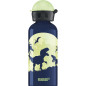 Sigg - Gourde Enfant En Aluminium + Bouchon Phophorescent - KBT Glow Moon Dinos - Pour l'École et le Sport - Étanche & Légère - Sigg - Gourde Enfant En Aluminium + Bouchon Phophorescent - KBT Glow Moon Dinos - Pour l'École et le Sport - Étanche & Légère -