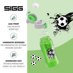 Sigg - Gourde Enfant - Viva One Football - Convient Aux Boissons Gazeuses - Étanche - Lavable Au Lave-Vaisselle - Sans BPA - Pou