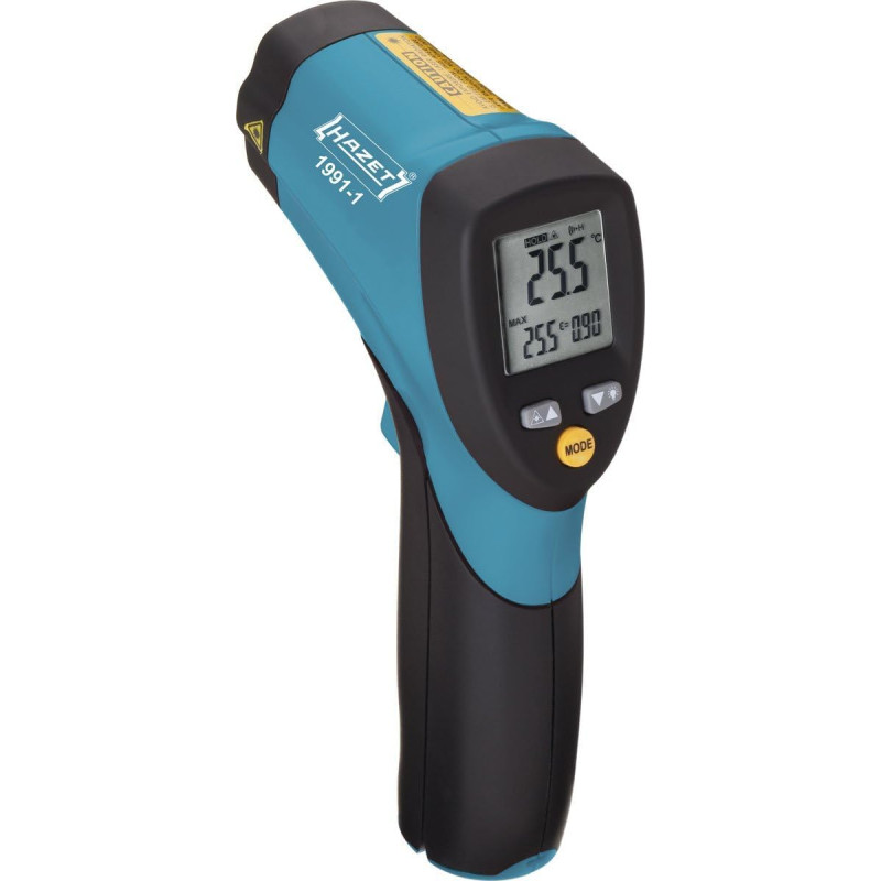 Hazet Thermomètre Infrarouge 1991-1 I Outil de Mesure de Surface sans Contact avec sonde de température, Fonction de Maintien de Hazet Thermomètre Infrarouge 1991-1 I Outil de Mesure de Surface sans Contact avec sonde de température, Fonction de Maintien de