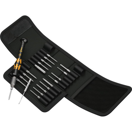 Wera 05135973001 Jeu de tournevis Kraftform Compact Micro ESD 1, 21 Pièces, Noir